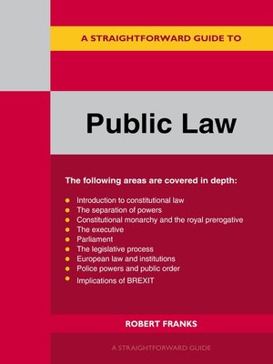 cover image of A Straightforward Guide to Public Law
